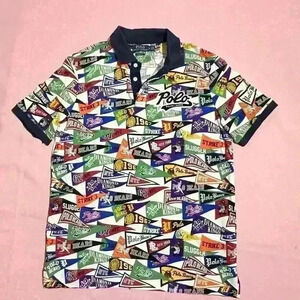 Polo Ralph Lauren Art Deco Multicolor Pennant Stadium Bears Classic Fit Shirt